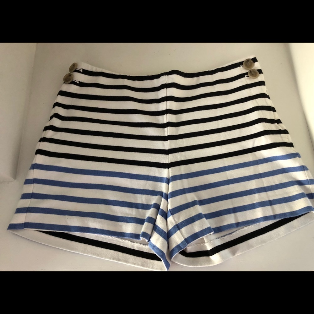 Loft Striped Mid-Rise Shorts